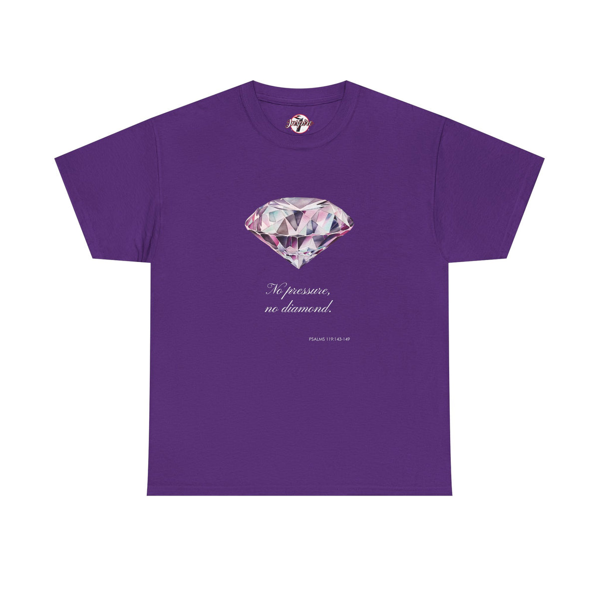 "No Pressure, No Diamond" Women's Inspirational Graphic T-Shirt
