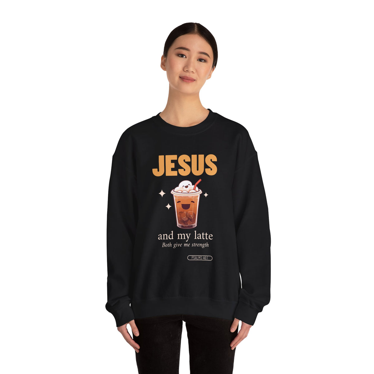 "Jesus and My Latte" Crewneck Sweatshirt