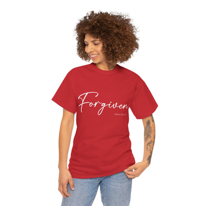 "Forgiven" Womens Christian Faith T-Shirt