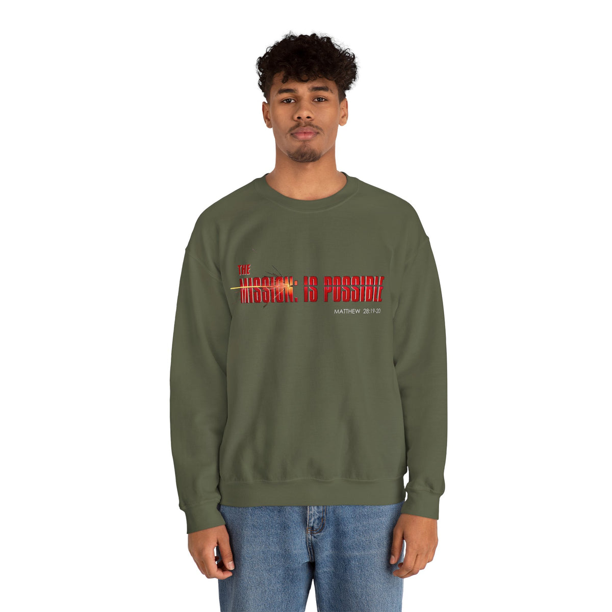 "The Mission is Possible" Motivational Crewneck Sweatshirt