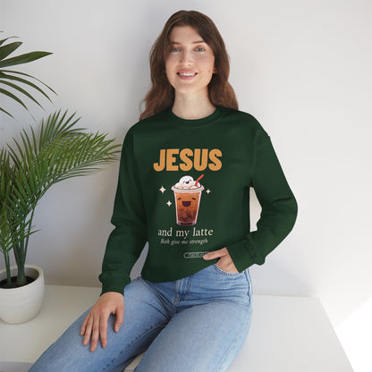 "Jesus and My Latte" Crewneck Sweatshirt
