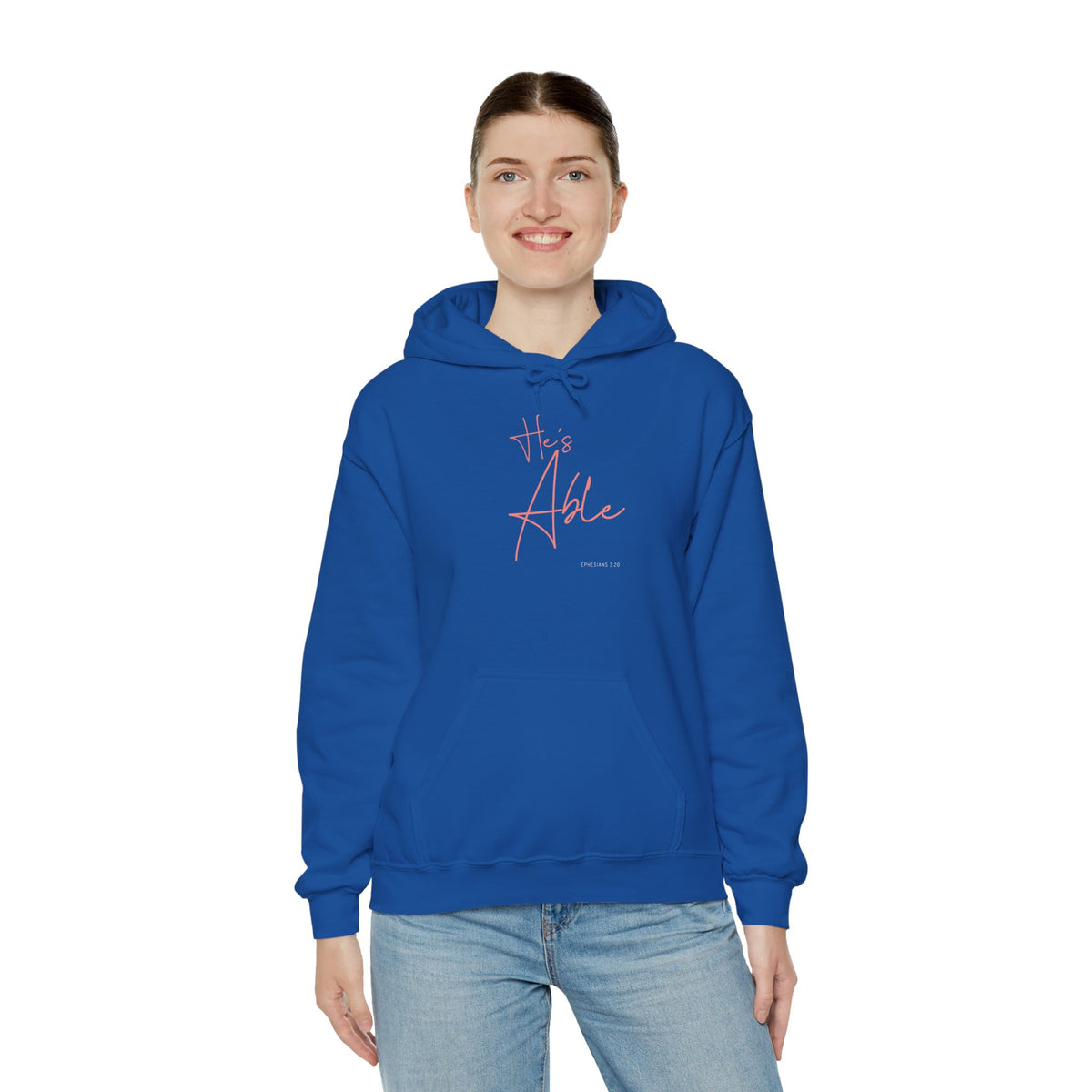 "He’s Able" Faith-Inspired Women's Pullover Hoodie