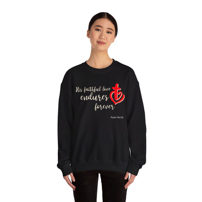 His Faithful Love Unisex Heavy Blend™ Crewneck Sweatshirt