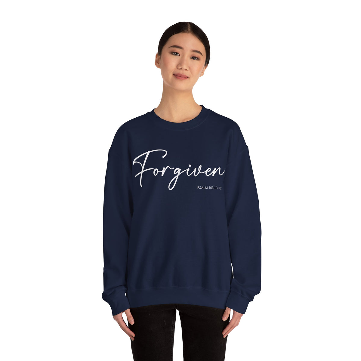 "Forgiven" Inspirational Pullover Crewneck Sweatshirt