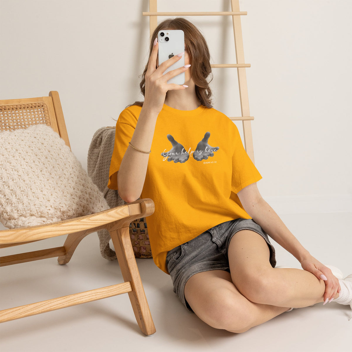 "Your Help Is Here" Women's Crewneck Graphic T-Shirt
