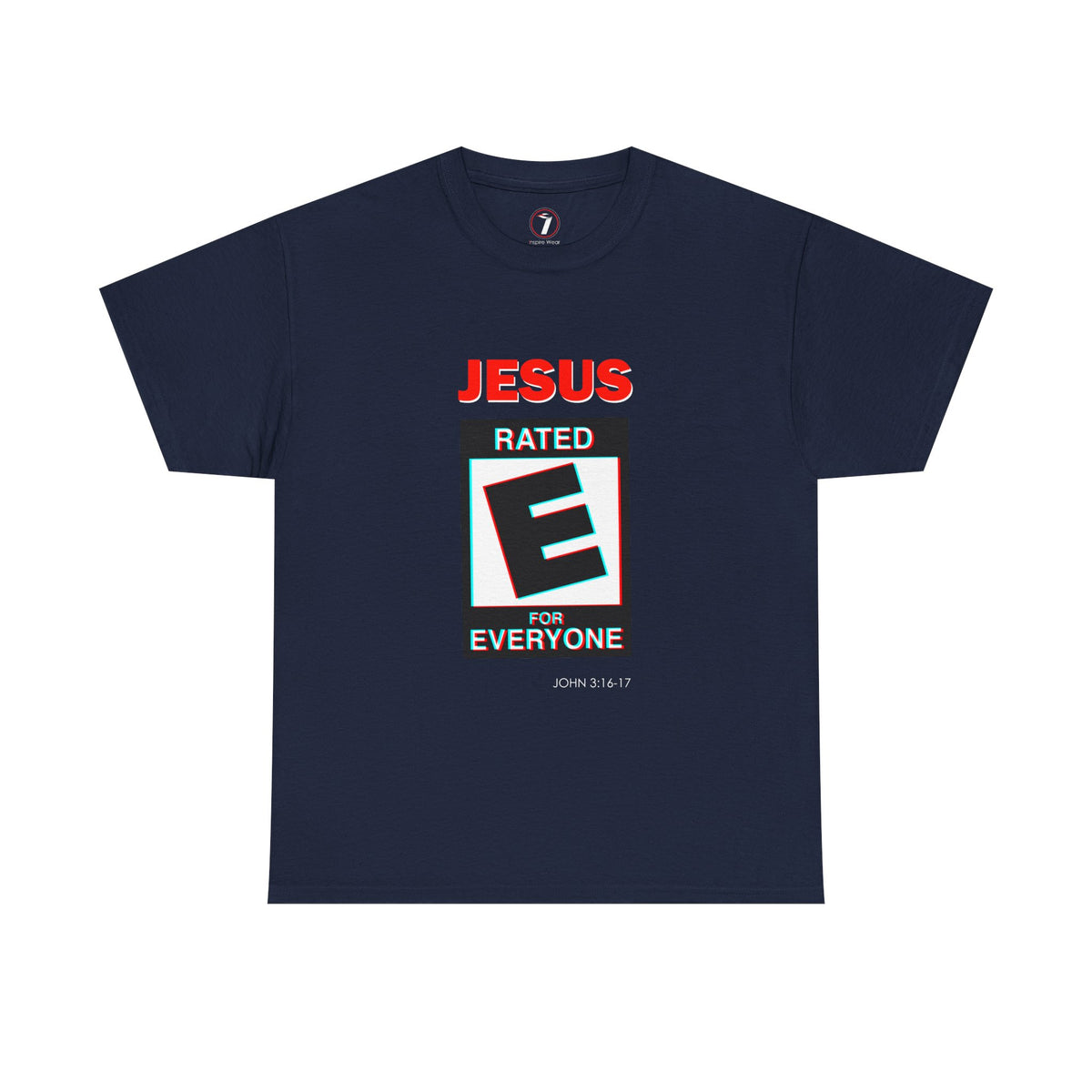 Jesus Rated E Unisex Heavy Cotton Tee Christian T-Shirt