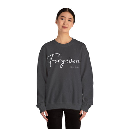 "Forgiven" Inspirational Pullover Crewneck Sweatshirt