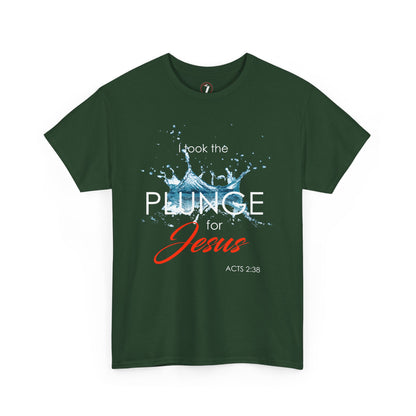 Plunge for Jesus Unisex Heavy Cotton Tee - Faith-Inspired Graphic Shirt