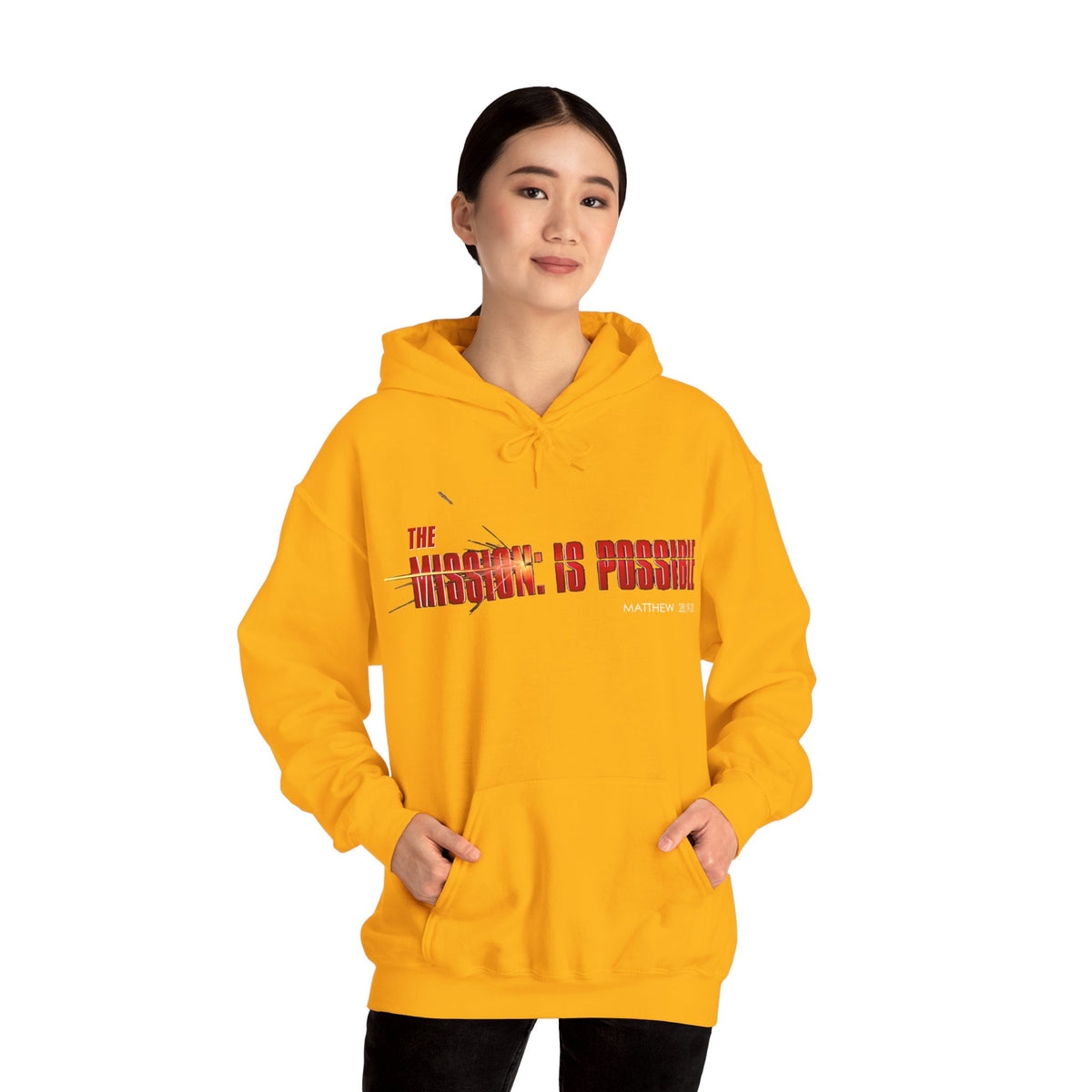 "The Mission is Possible" Motivational Pullover Hoodie