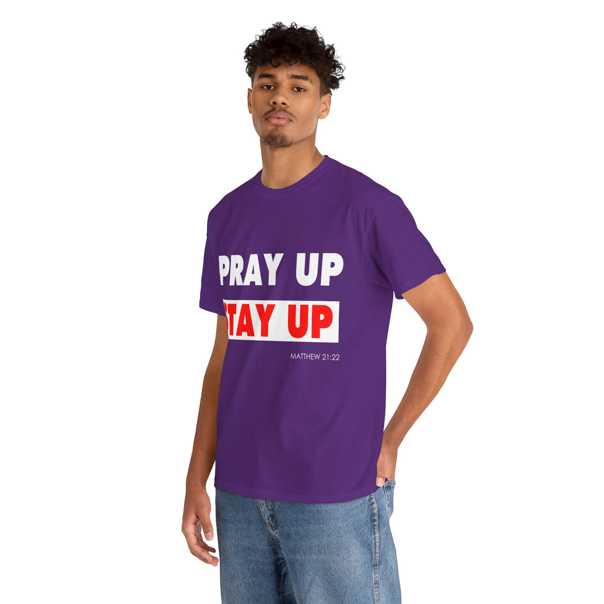 Pray up Stay up Unisex Heavy Cotton Tee