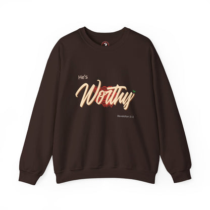 He's Worthy Unisex Heavy Blend™ Crewneck Sweatshirt
