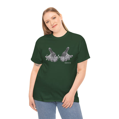 "Your Help Is Here" Women's Crewneck Graphic T-Shirt