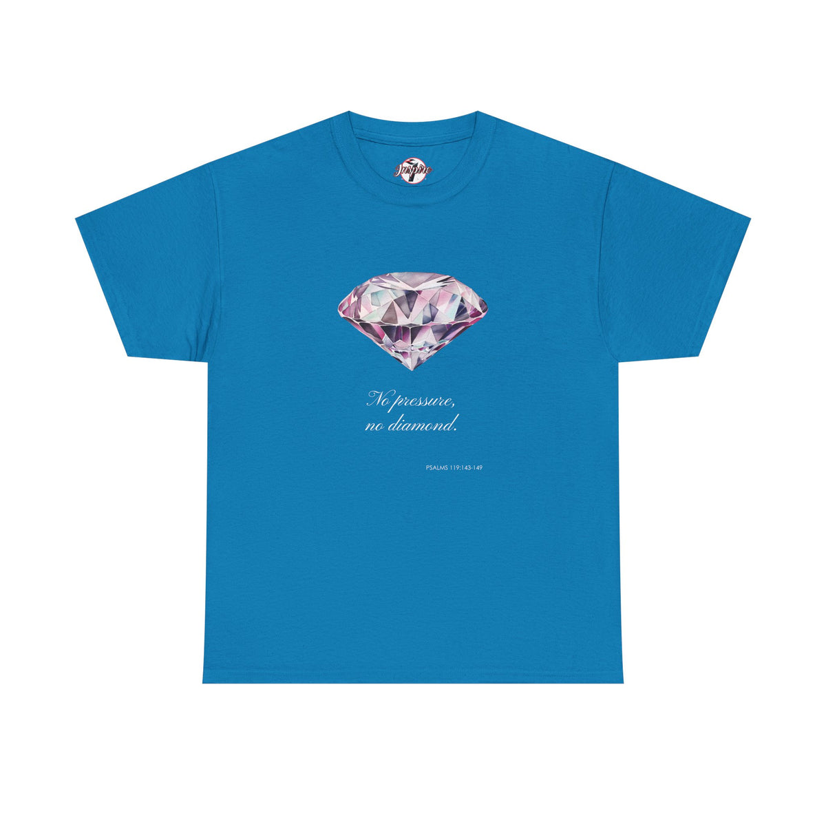 "No Pressure, No Diamond" Women's Inspirational Graphic T-Shirt