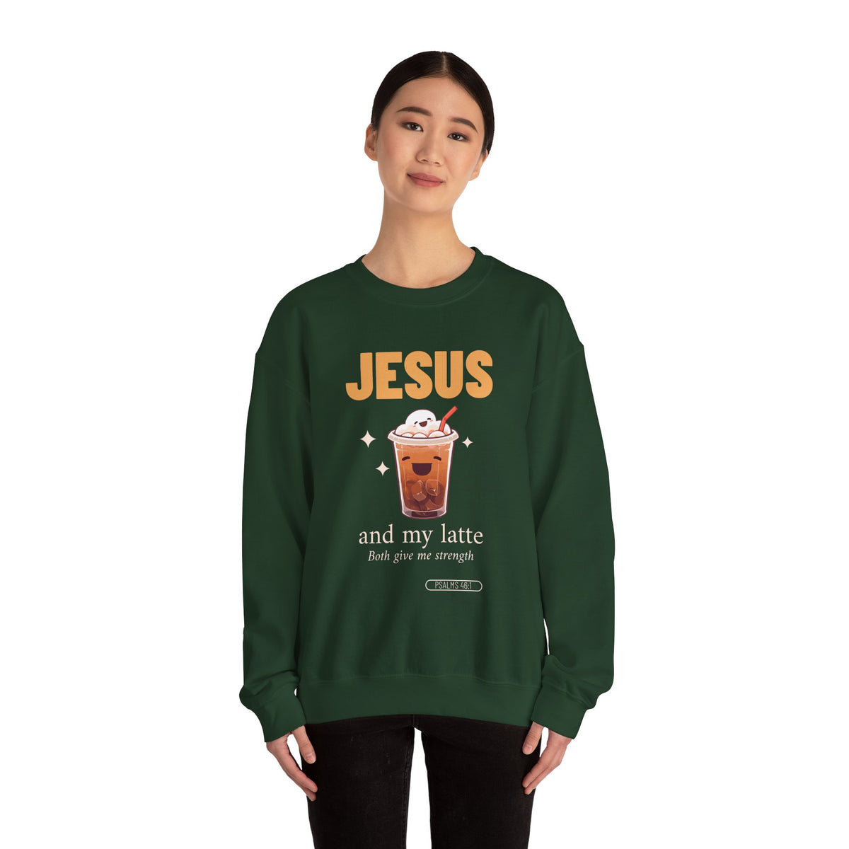 "Jesus and My Latte" Crewneck Sweatshirt