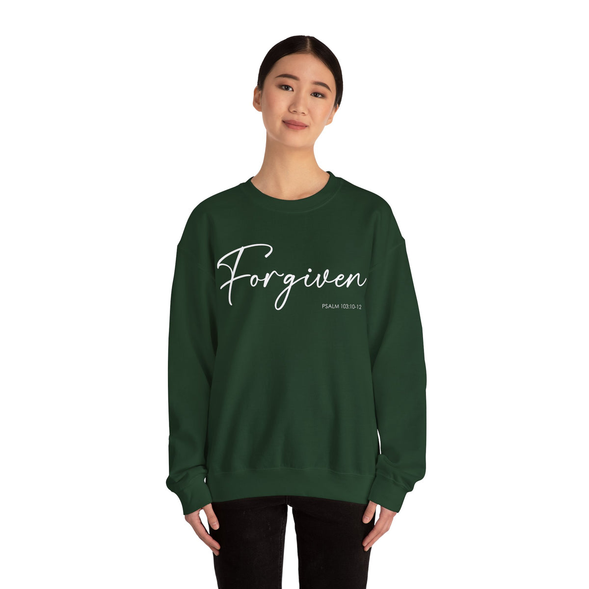"Forgiven" Inspirational Pullover Crewneck Sweatshirt