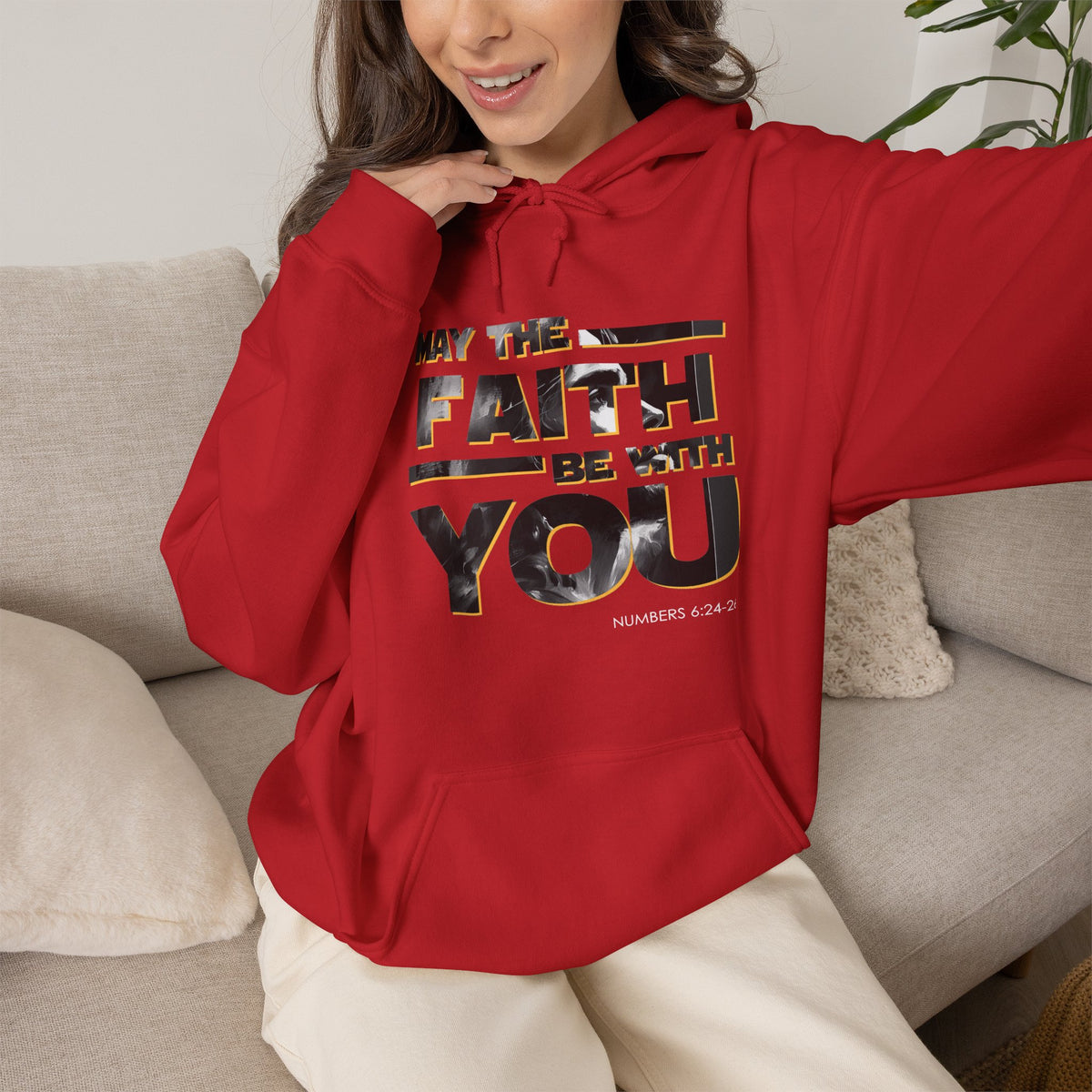 "May the Faith Be With You" Inspirational Pullover Hoodie