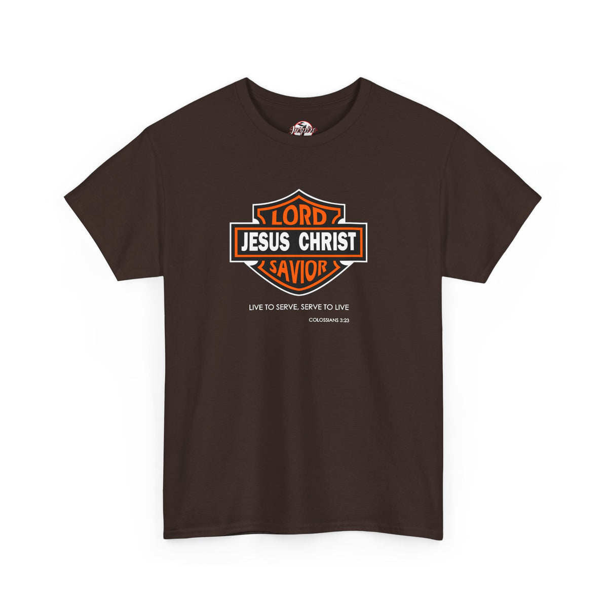 "Jesus Christ Lord and Savior" Motivational Crewneck Graphic T‑Shirt