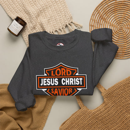 "Jesus Christ Lord and Savior" Motivational Crewneck Sweatshirt