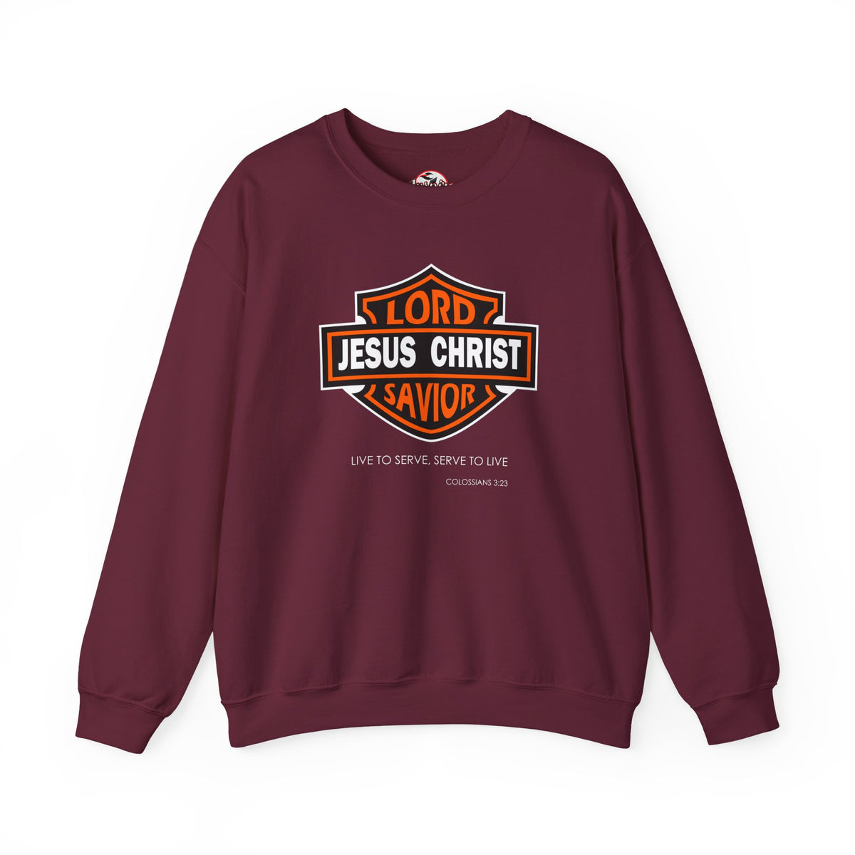 "Jesus Christ Lord and Savior" Motivational Crewneck Sweatshirt