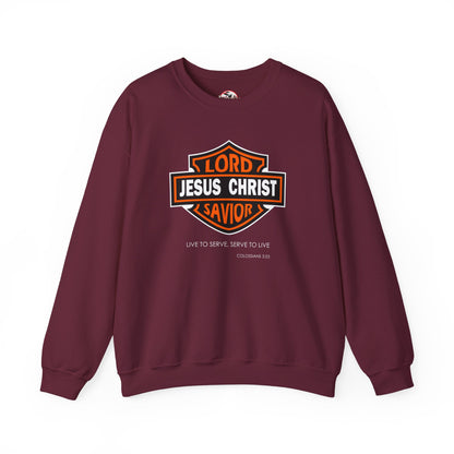 "Jesus Christ Lord and Savior" Motivational Crewneck Sweatshirt