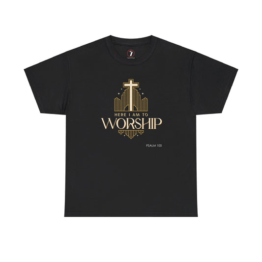 Here I am to Worship Unisex Heavy Cotton Tee