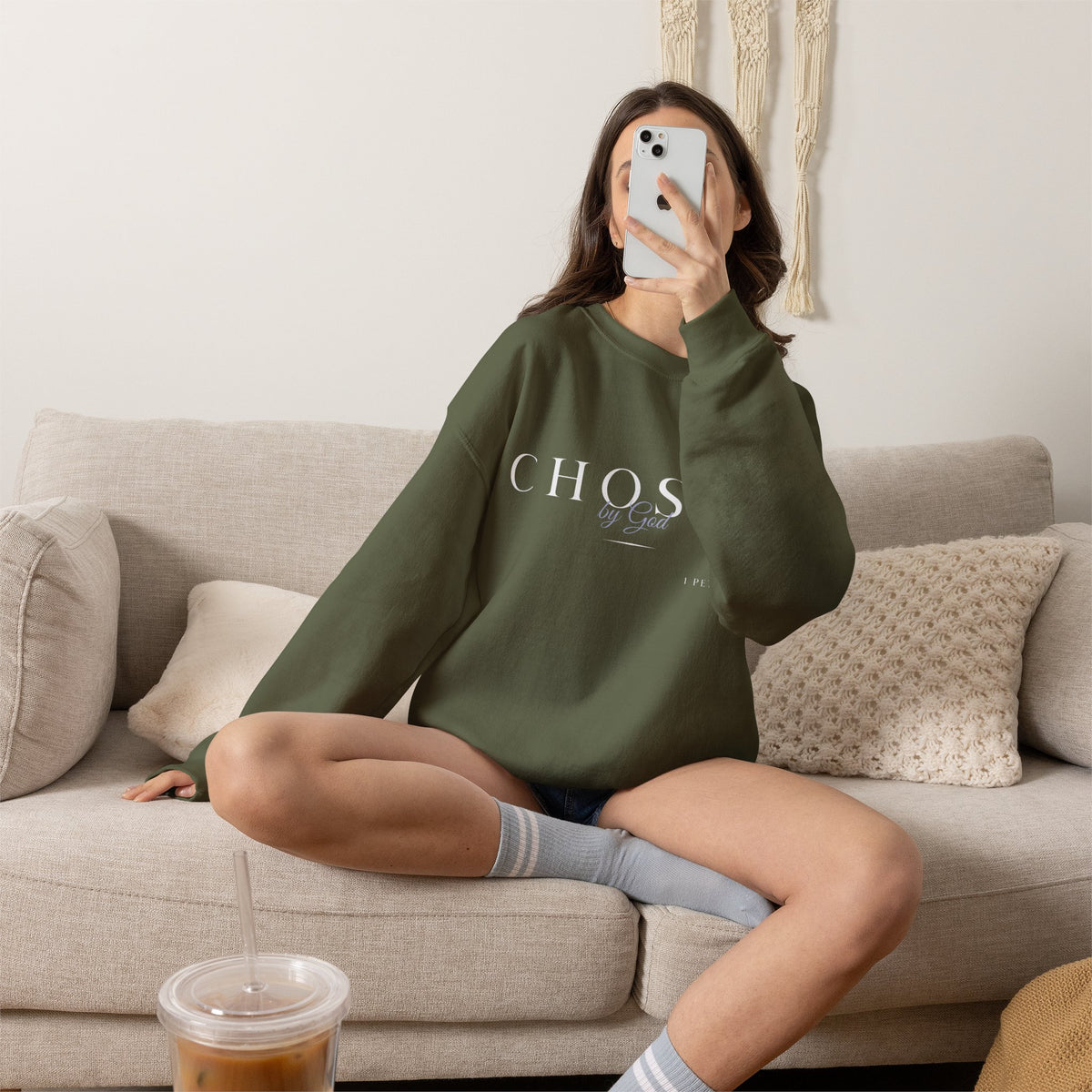 "Chosen by God" Inspirational Crewneck Sweatshirt