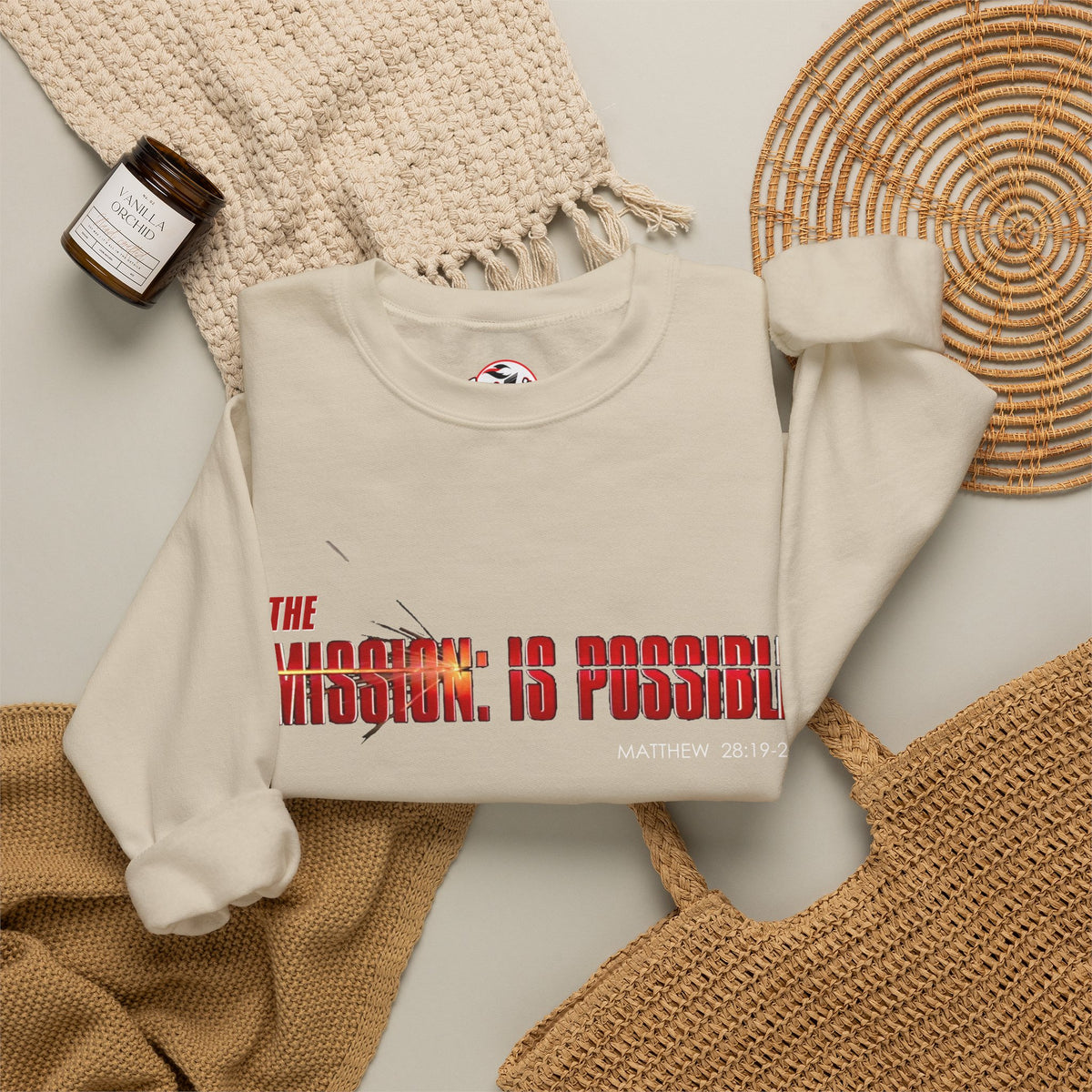 "The Mission is Possible" Motivational Crewneck Sweatshirt