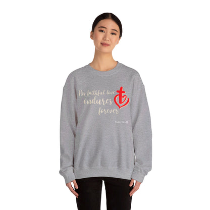 His Faithful Love Unisex Heavy Blend™ Crewneck Sweatshirt