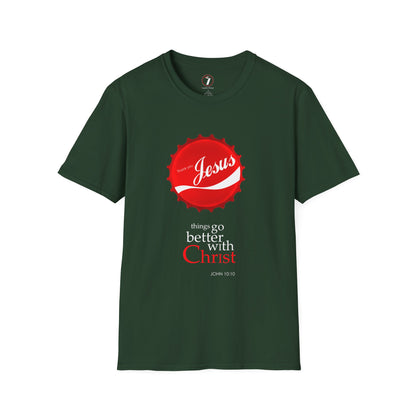 Faith-Inspired Unisex T-Shirt: 'Things Go Better with Christ'
