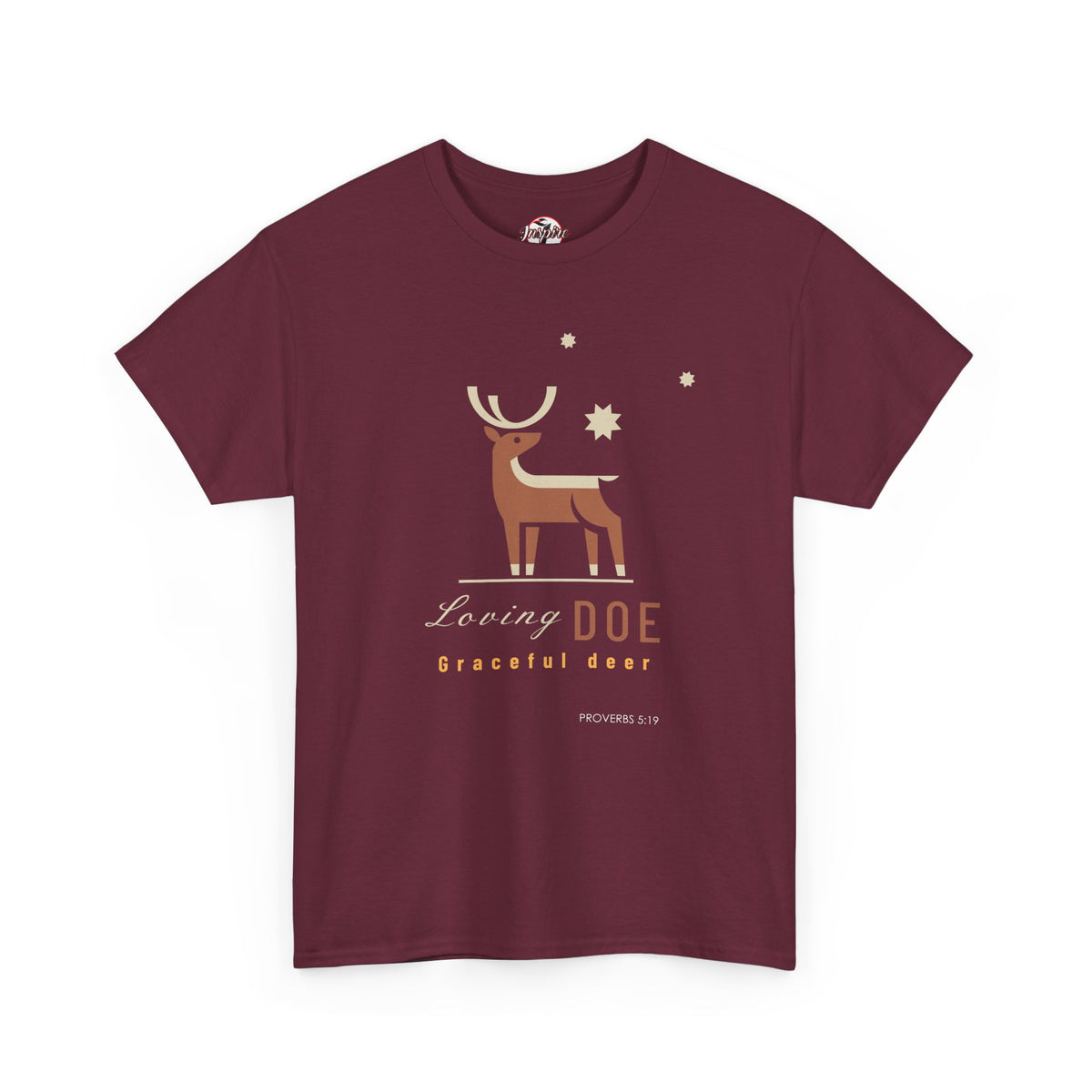 "Loving Doe Graceful Deer" Women's Inspirational Graphic T-Shirt