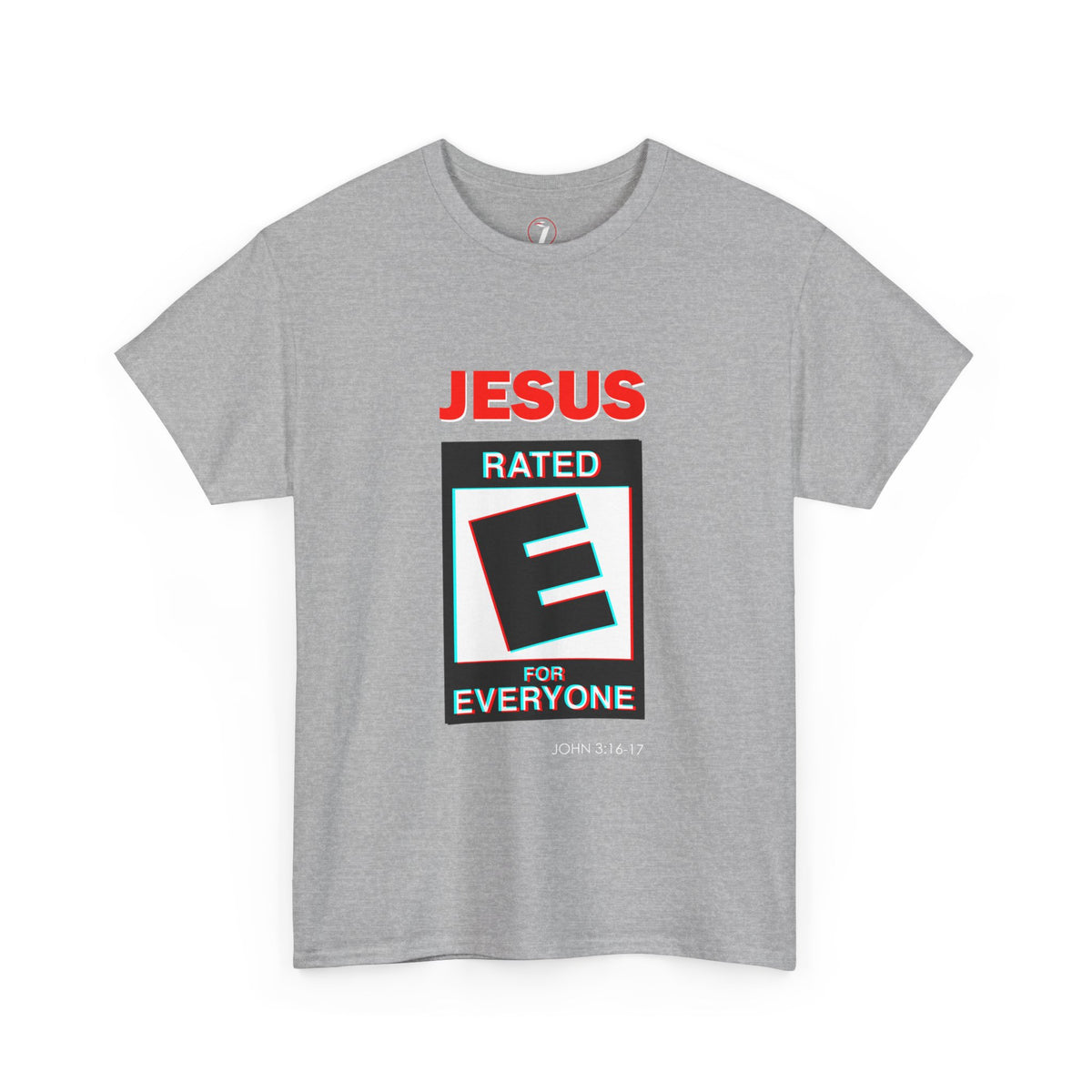 Jesus Rated E Unisex Heavy Cotton Tee Christian T-Shirt