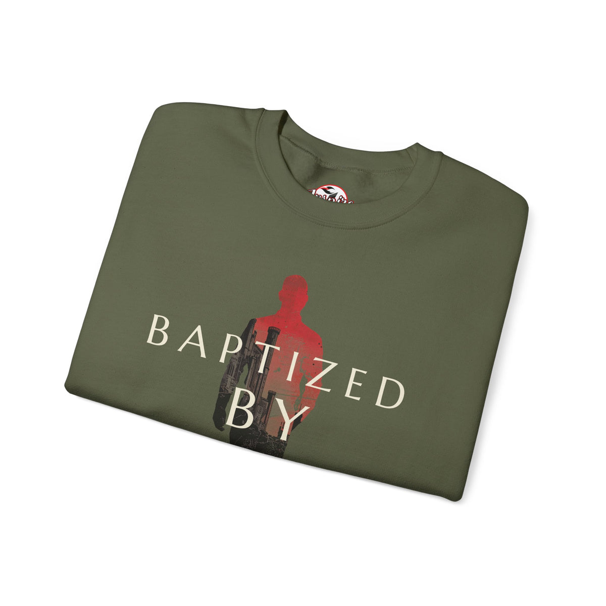 Baptized by Fire Inspirational Crewneck Sweatshirt