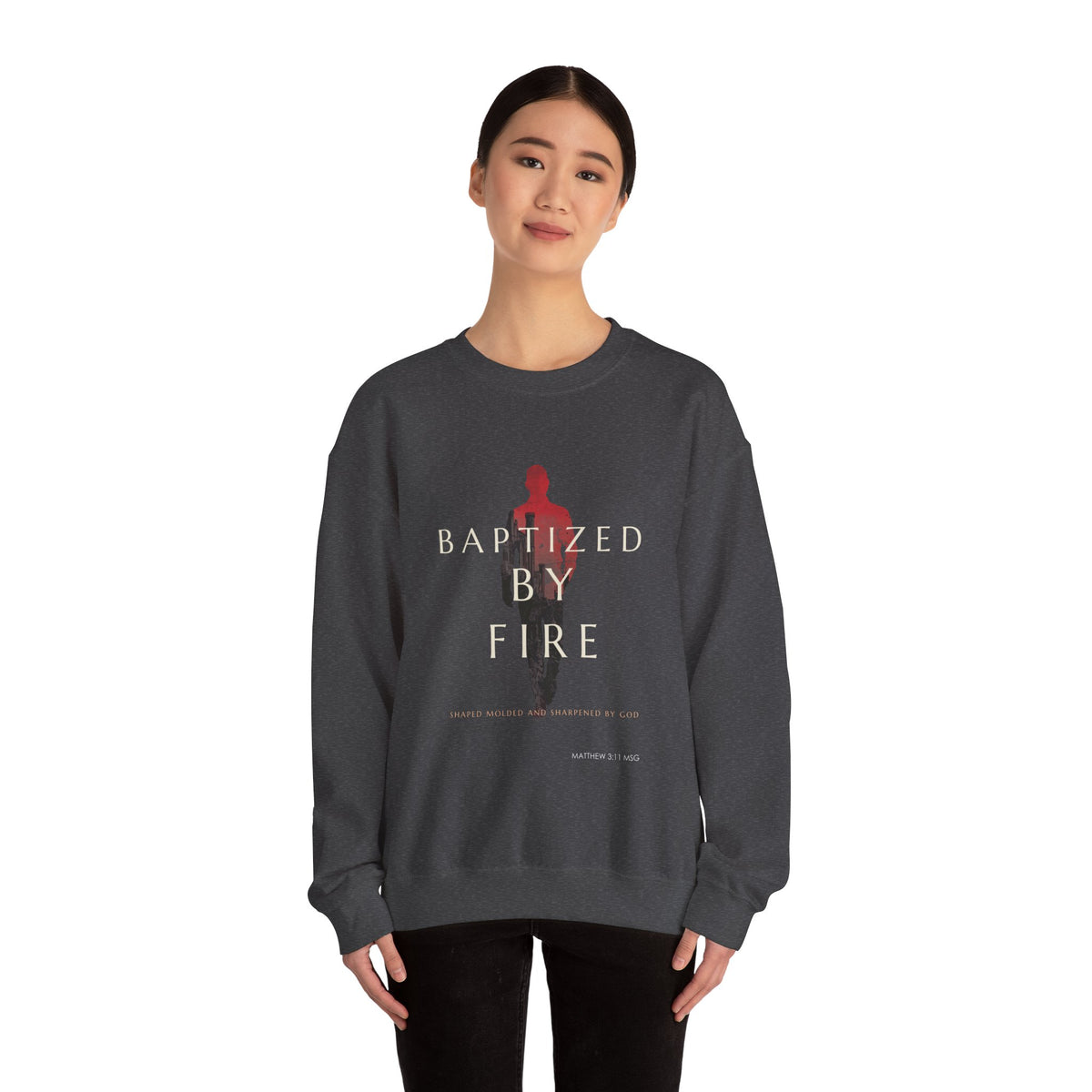 Baptized By Fire Unisex Crewneck Sweatshirt