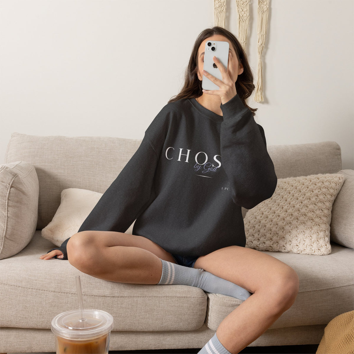 "Chosen by God" Inspirational Crewneck Sweatshirt