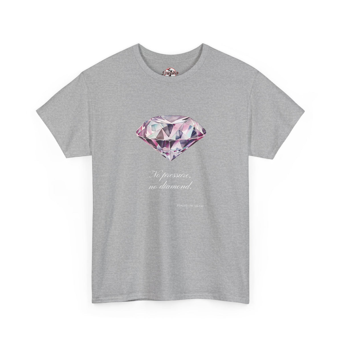 "No Pressure, No Diamond" Women's Inspirational Graphic T-Shirt