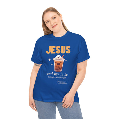 “Jesus and My Latte” Faith & Coffee Unisex Graphic Tee