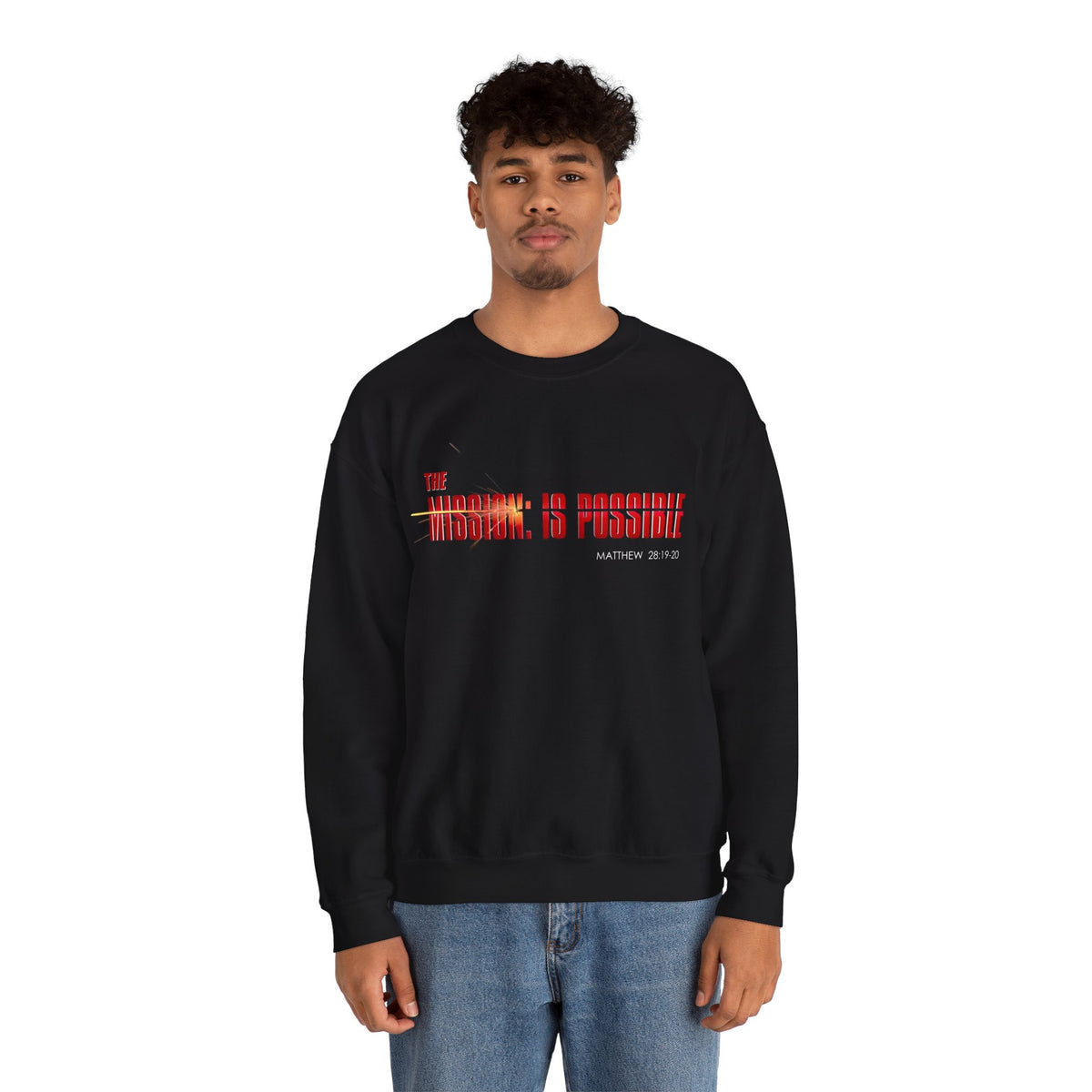 "The Mission is Possible" Motivational Crewneck Sweatshirt