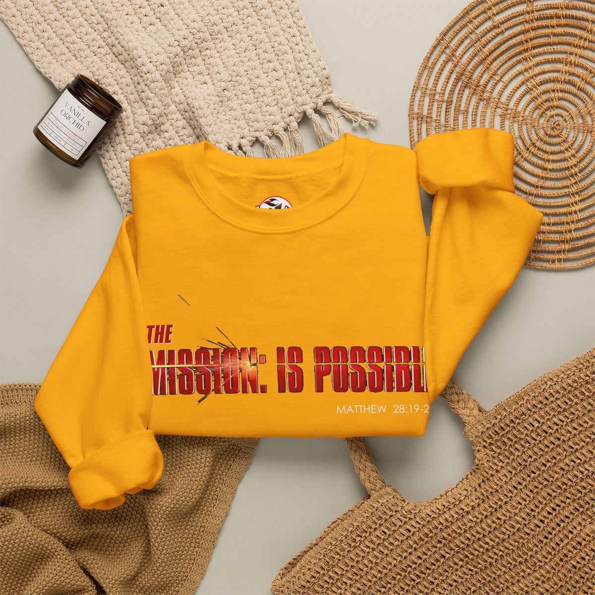 "The Mission is Possible" Motivational Crewneck Sweatshirt