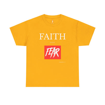 Faith Over Fear Men's Unisex Heavy Cotton Tee