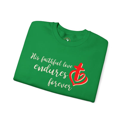 His Faithful Love Unisex Heavy Blend™ Crewneck Sweatshirt