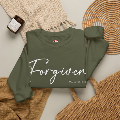 "Forgiven" Inspirational Pullover Crewneck Sweatshirt