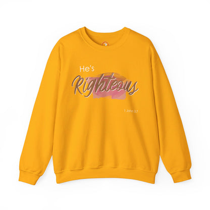 He's Righteous Unisex Heavy Blend™ Crewneck Sweatshirt