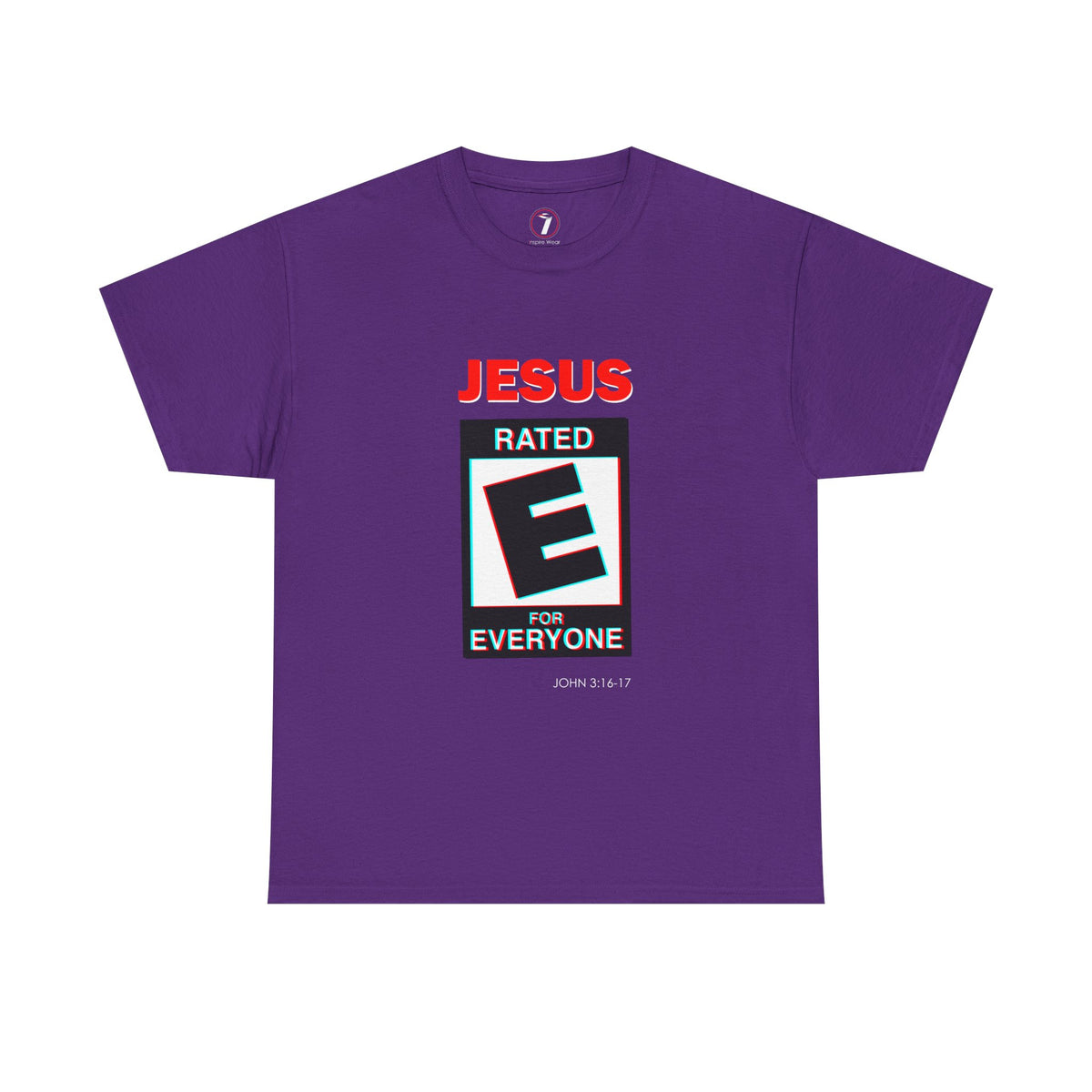 Jesus Rated E Unisex Heavy Cotton Tee Christian T-Shirt
