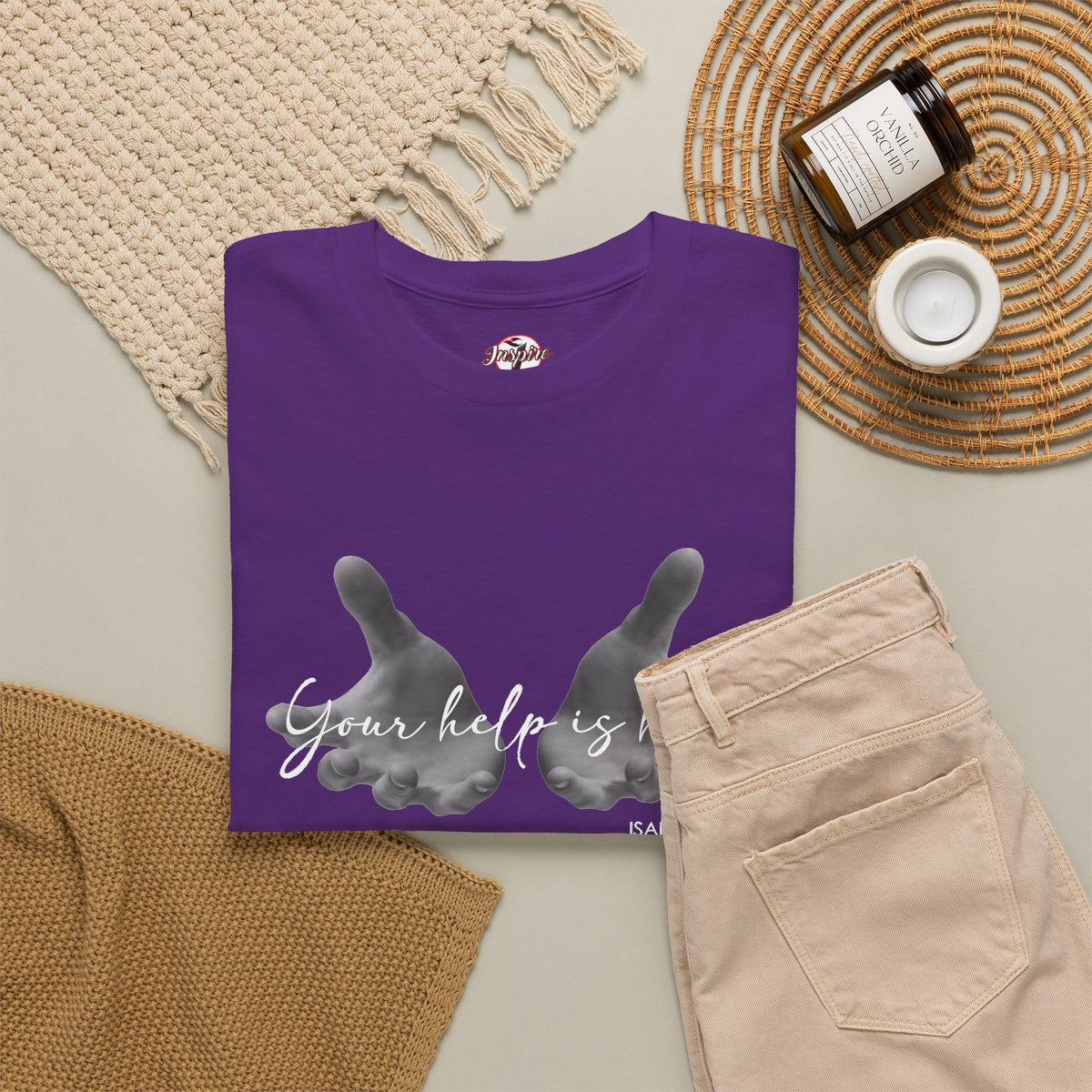 "Your Help Is Here" Women's Crewneck Graphic T-Shirt