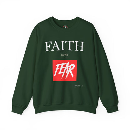 Faith over Fear Men's Unisex Heavy Blend™ Crewneck Sweatshirt