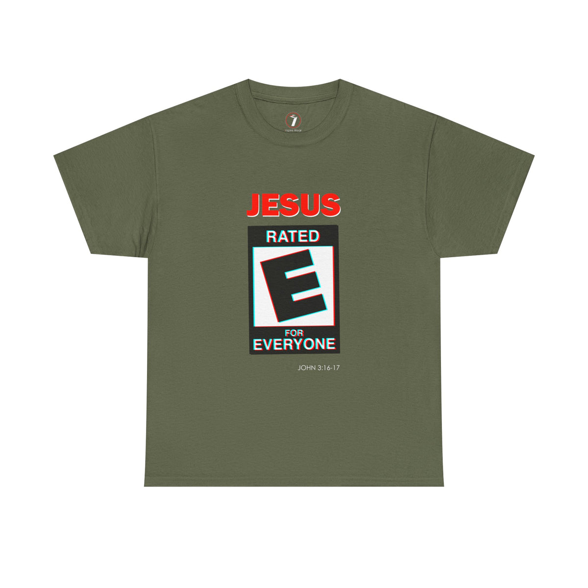 Jesus Rated E Unisex Heavy Cotton Tee Christian T-Shirt