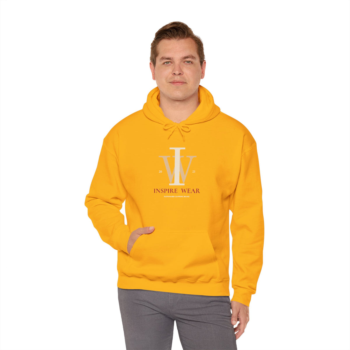 Inspire Wear IW Monogram Logo Pullover Hoodie