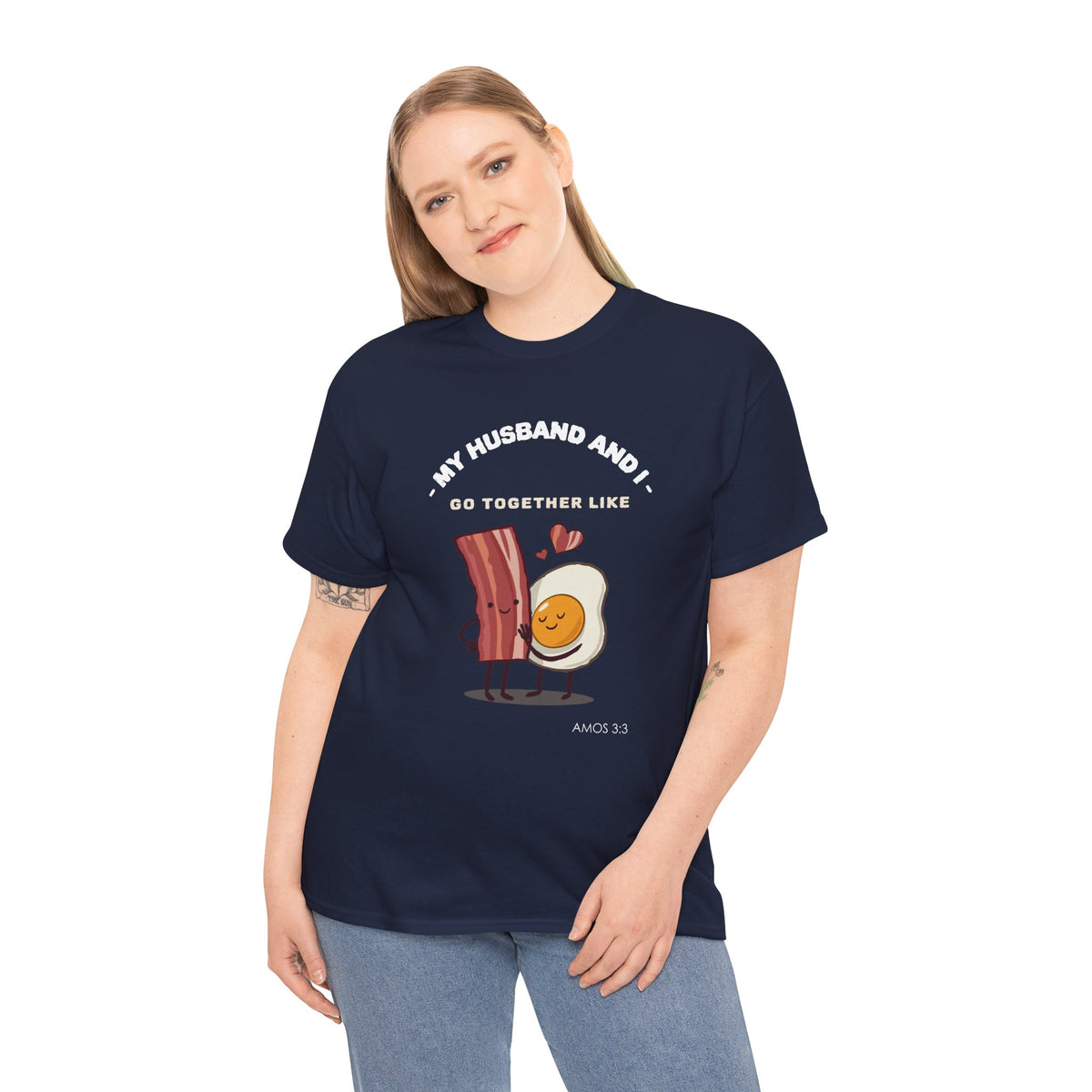 "My Husband and I Go Together Like Bacon & Eggs" Couple Breakfast Graphic Tee