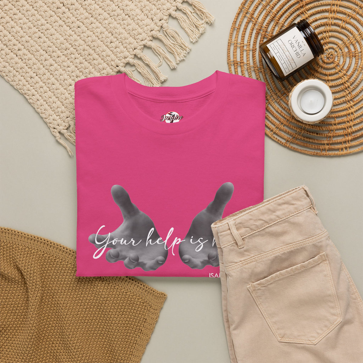 "Your Help Is Here" Women's Crewneck Graphic T-Shirt