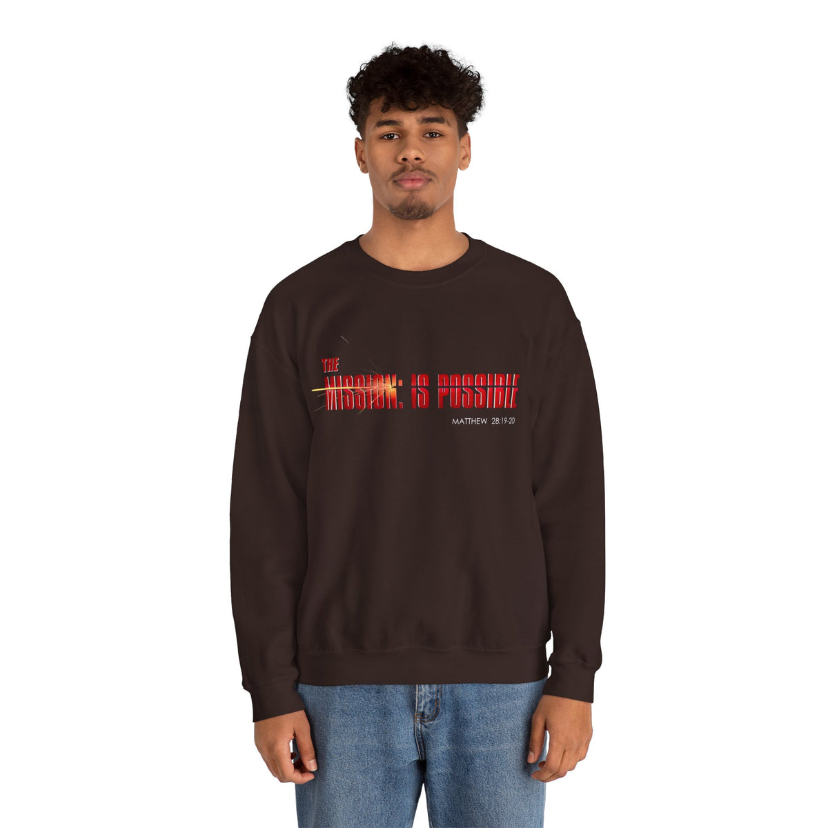 "The Mission is Possible" Motivational Crewneck Sweatshirt
